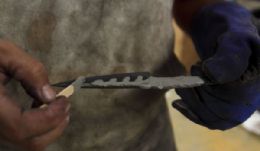 Japanese style clay hamon